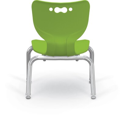 MooreCo 10" Hierarchy Student Chair with 4 Legs, Green/Chrome Base (703673561709)
