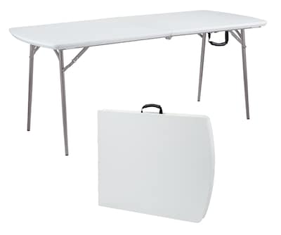 NPS Heavy Duty Fold-in-Half Table, 30 x 72, Speckled Gray (BMFIH30721)