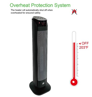 WarmWave 1500 Watt Portable Ceramic Electric Heater, Black (72016-WW)