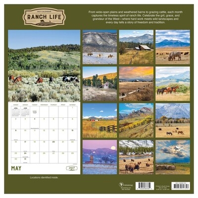 2027 TF Publishing Ranch Life 12" x 12" Monthly Wall Calendar, Multicolored (27-1042)