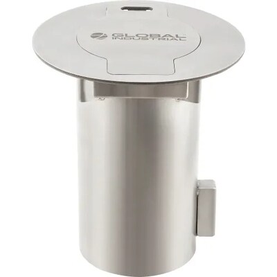 Global Industrial Removable Bollard w/ Flush Mount Sleeve, 4"D x 36"H (670517)
