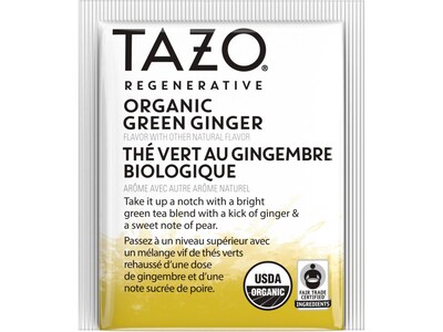 Tazo Green Ginger Green Tea Bag, 1.23 Oz., 16/Box (10794522003560)