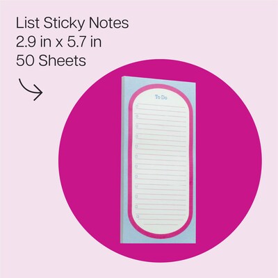 Post-it To-Do List Notes, 2.9 x 5.7, Lined, 50 Sheets/Pad (SPE-36-1)