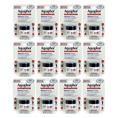 Aquaphor Advanced Therapy Healing Ointment, 0.25 oz Mini Jar, 6 Jars/Traypack, 8 Traypacks/Carton