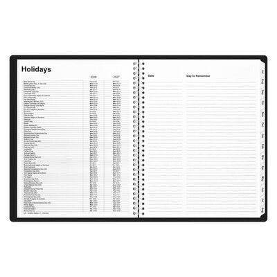 2026–2027 Staples 8.5" x 11" Academic Weekly and Monthly Planner, Black (ST63503-27)
