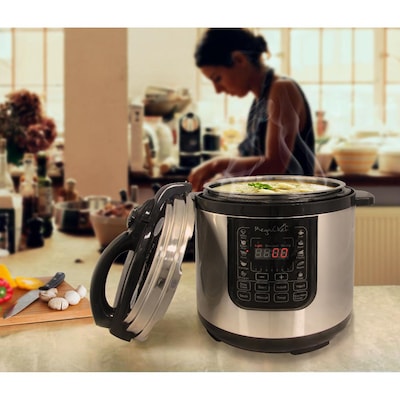 MegaChef 8-Quart Digital Electric Pressure Cooker, Silver (93799676M)