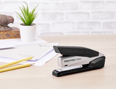 Bostitch InPower+28 Reduced-Effort Desktop Stapler, 28-Sheet Capacity, Staples Included, Black/Silver (ACF1110)