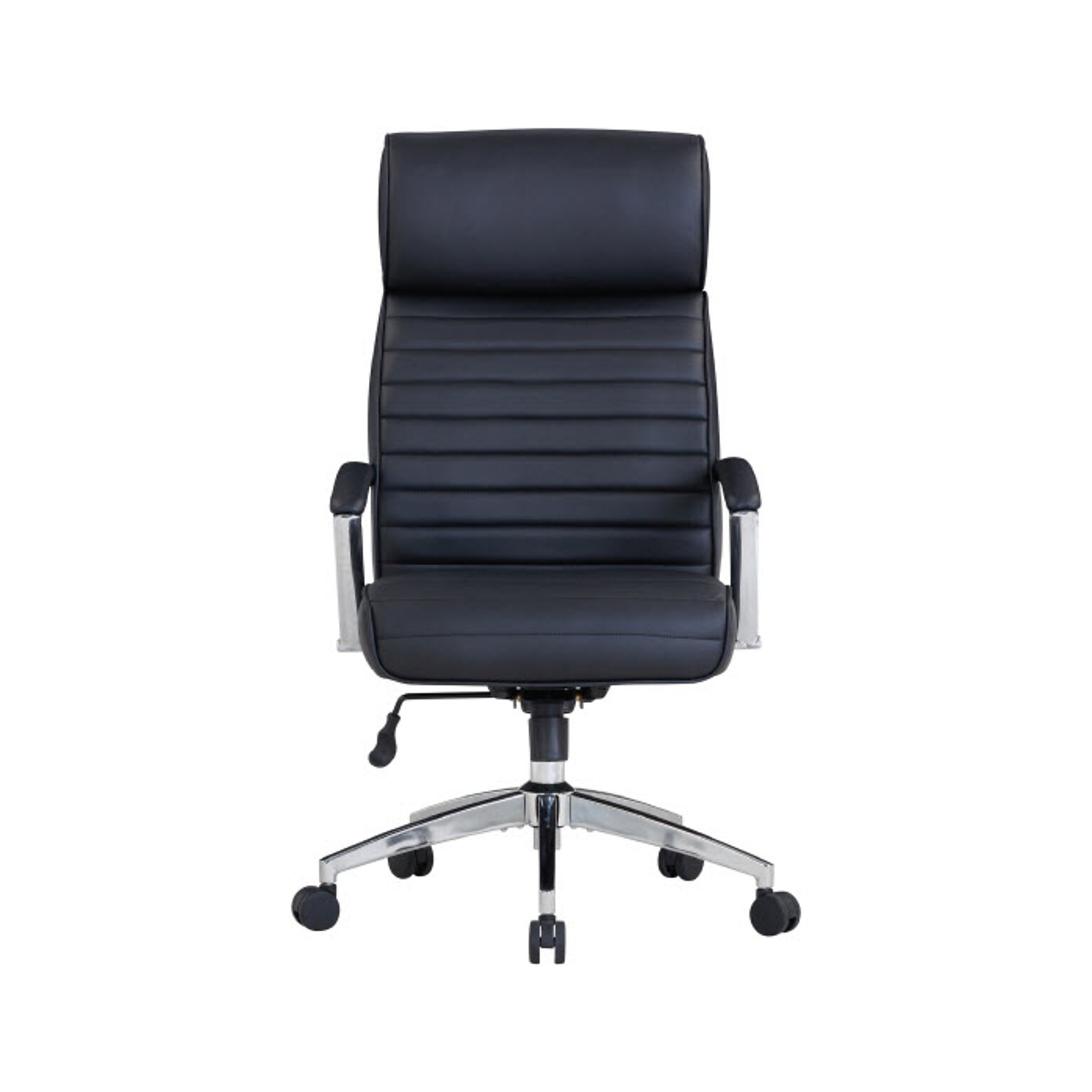 Sealy Posturepedic Newton Chrome Executive Office Chair, Black (59887)