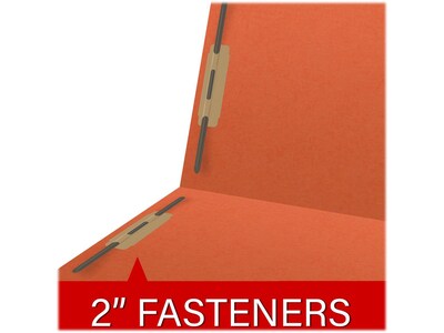 Medical Arts Press Reinforced End Tab File Folder, Straight Cut, Letter-Size, Orange, 50/Box (S-01502-ORG)