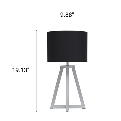Creekwood Home 19" LED Table Lamp, Gray/Black (CWT-1001-GB)