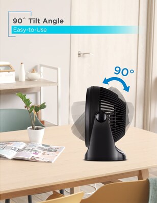 Black & Decker 7" Desk Fan, 3-Speed, Black (BFTU107)