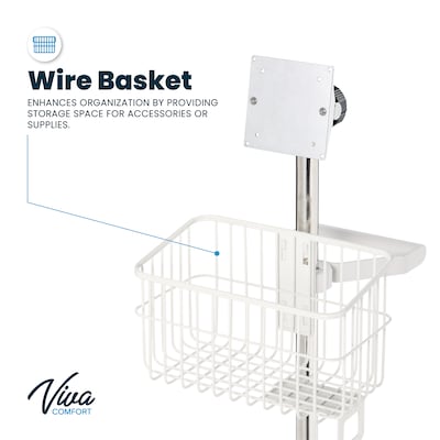 Viva Comfort Mobile Stand for Welch Allyn 4400 & Connex Spot Monitor, Adjustable, White (ADI912-C-MP-01-MK)