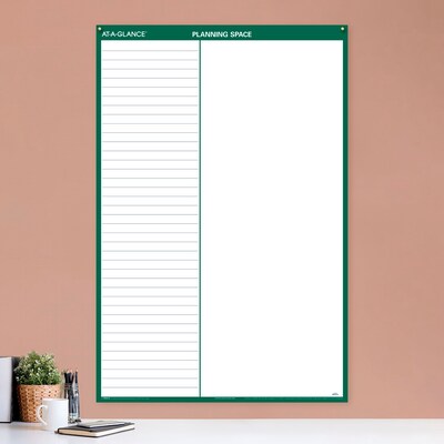 2027 AT-A-GLANCE 32 x 48 Yearly Dry Erase Wall Calendar, Reversible, White/Green (PM310-28-27)