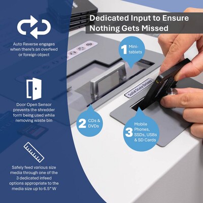Formax OnSite Cross-Cut Multimedia Shredder (FD 87SSD)