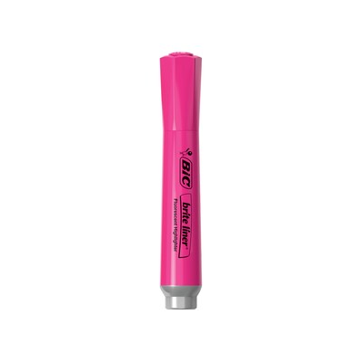 BIC Brite Liner Tank Highlighter, Chisel Tip, Assorted Colors, 4/Pack (BLMGP41-AST)