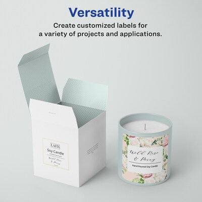 Avery Laser/Inkjet Square Multipurpose Labels, 3 x 3, White, 1500 Labels/Box (94101)
