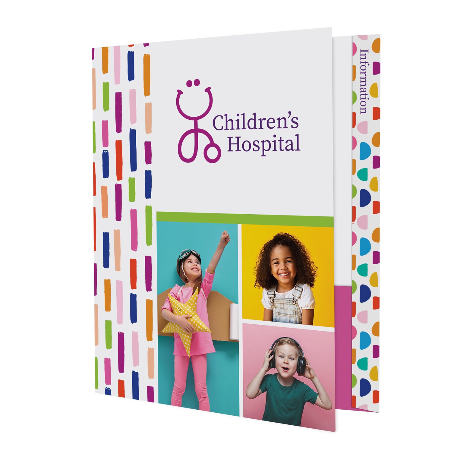 Custom Full Color File Folder with Two Reinforced Pockets, 100# White Silk Stock, 50/Pack