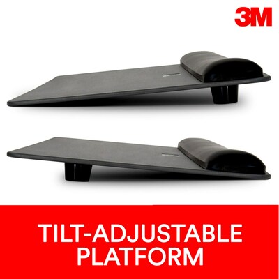 3M Gel Wrist Rest with Platform for Keyboard, Non-Skid Base, Gray (WR420LE)