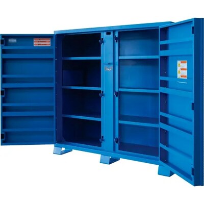 Global Industrial Steel Jobsite Cabinet, 2 Doors, 52 Cu. Ft., Blue (133724)