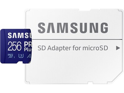 Samsung PRO Plus 256GB microSDXC Memory Card with Adapter, Class 10, UHS-I, V30  (MB-MD256SA/AM)