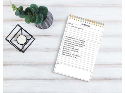 Better Office To-Do List Notepad, 5.5" x 8.5", Ruled, White, 50 Sheets/Pad, 2 Pads/Pack (25824-2PK)
