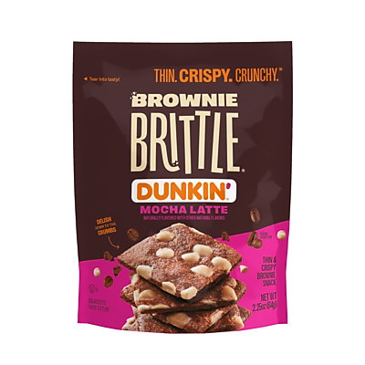 Brownie Brittle Dunkin Mocha Latte Brownie Snack, 2.25 oz., 8 Packs/Carton (440002316)