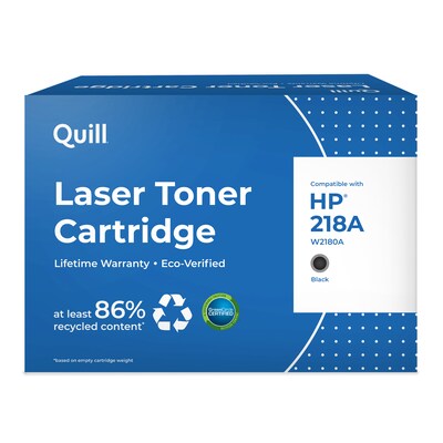 Quill 218A Remanufactured Black Standard Yield Toner Cartridge Replacement for HP W2180A, Prints up to 1,300 pages (QUL201664PR)