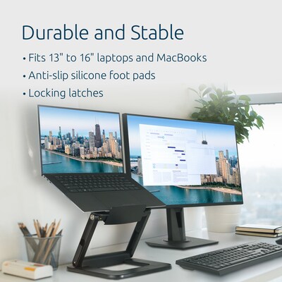 Kensington SmartFit EQ Adjustable Multi-Angle Laptop Stand, Black (K50427NA)