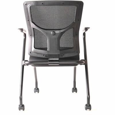 Lorell Conjure Fabric Office Nesting & Folding Chairs, Black, 2/Carton (LLR62019)