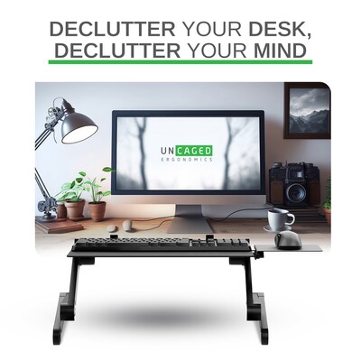 Uncaged Ergonomics WorkEZ Adjustable Keyboard Tray, Black (WEKTB)