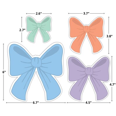 Teacher Created Resources Bows Accents, Assorted Sizes, 60/Pack, 3 Packs/Bundle (TCR9299-3)