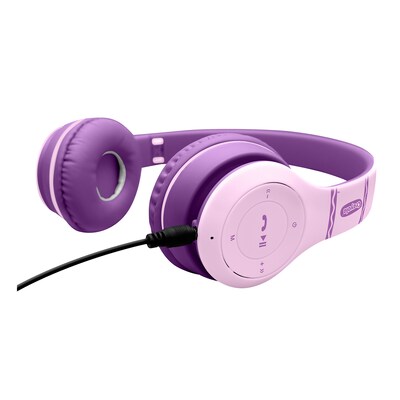 Crayola Boost Active Wireless Over-Ear Headphones, Bluetooth, Pink/Purple (CHPBT348)
