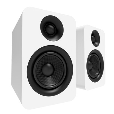 Kanto YU Passive 4" Speakers with 1" Silk Dome Tweeter and 4" Kevlar Woofer, White, Pair (YUP4W)