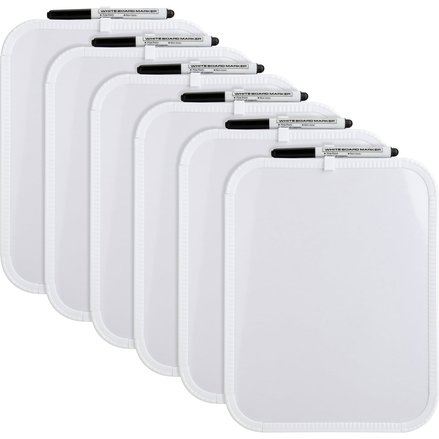 Lorell Dry-Erase Whiteboard, 11 x 8.5, 6/Bundle (LLR75620BD)
