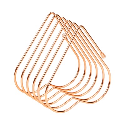 Mind Reader 5-Compartment Metal File Organizer, Rose Gold (HEARTFILE-RSGLD)