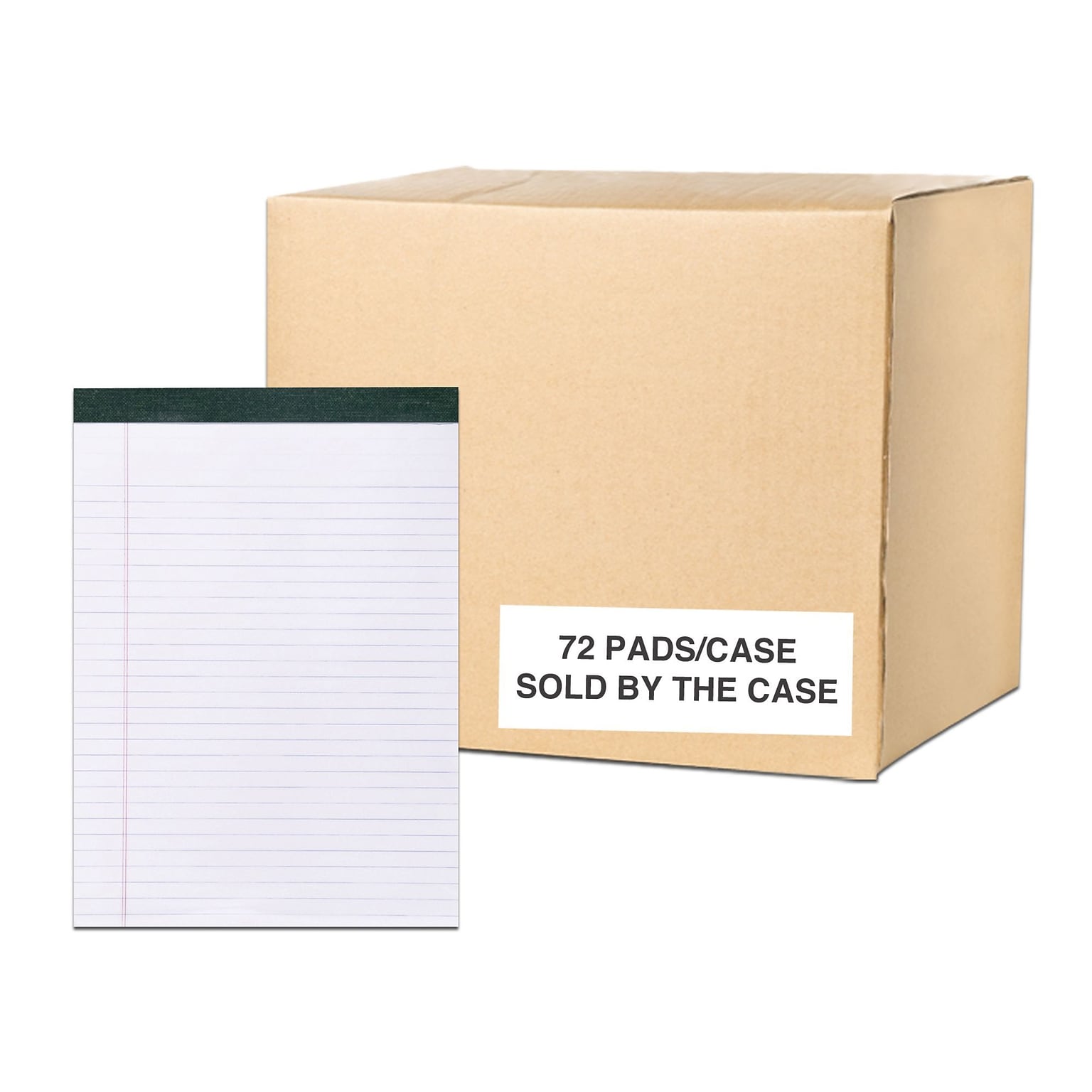 Roaring Spring Paper Products Recycled Legal Pad, 8.5 x 11.75, Legal Ruled, White, 40 Sheets/Pad, 72 Pads/Case (74713CS)