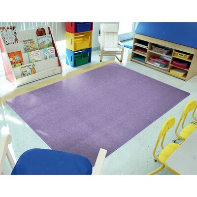 Joy Carpets Just Kidding Polyester 4' x 6' Machine Tufted Rug, Violet (623N-04)