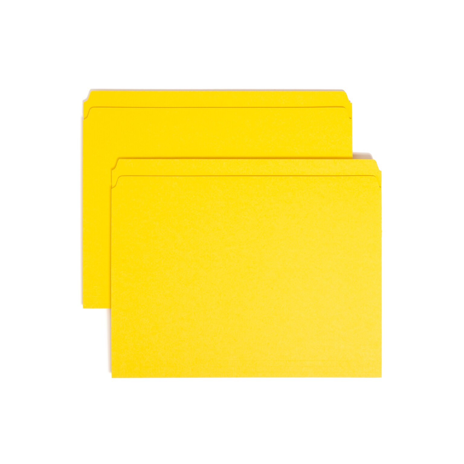 Smead File Folder, Reinforced Straight-Cut Tab, Letter Size, Yellow, 100 per Box (12910)