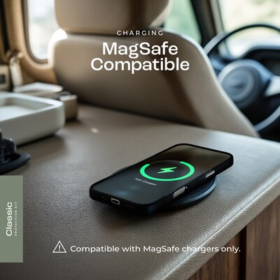 SaharaCase Scorpion MagSafe Case for iPhone 16 Plus with Glass Screen Protector, Shock Absorbing, Scorpion Black (CP00659)