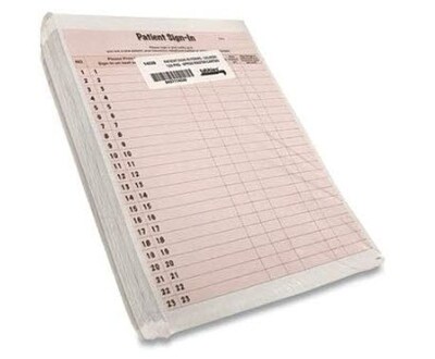 Tabbies Patient Two-Part Carbon Privacy Sign-In Sheets, 8.5 x 11.63, 125/Pack (TAB14530)