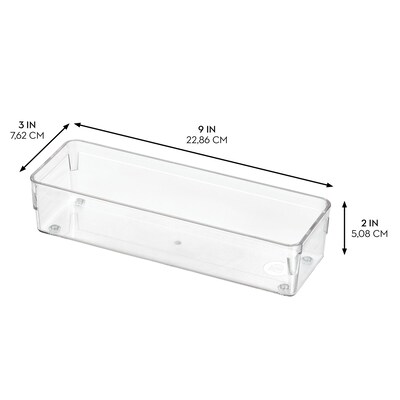 iDESIGN 2-Piece Plastic Drawer Organizer, Clear (28031M2)