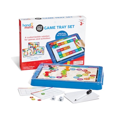 hand2mind Little Minds at Work Game Tray Set, Multicolored (99103)