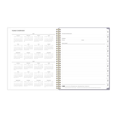2027 Blue Sky Tula 8.5" x 11" Calendar Year Weekly & Monthly Planner, Plastic Cover (143971-27)