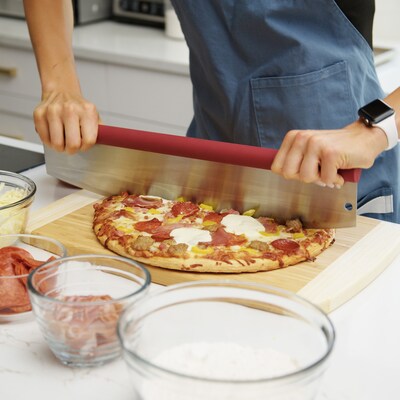 Old Stone 18 In. Pizza Rocker, Red/Silver (PR18-R)