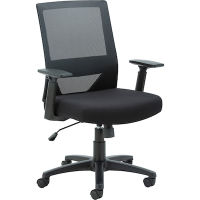 Lorell SOHO Ergonomic Fabric/Mesh Swivel Task Chair, Gray (LLR41840)