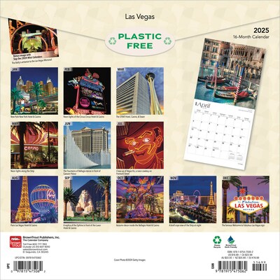 2025 BrownTrout Las Vegas 12 x 24 Monthly Square Wall Calendar, (9781975475062)
