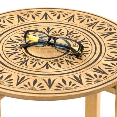 Adore Decor Dahlia Side Table, Natural (FUTB10103A)