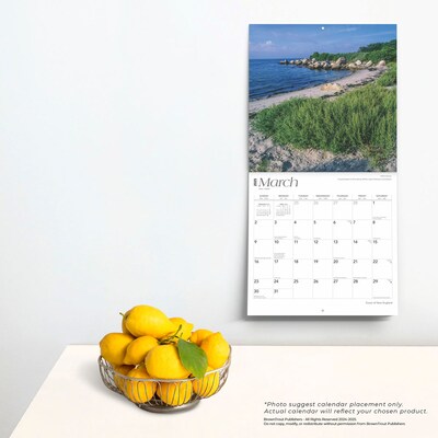 2025 BrownTrout Coast of New England 12" x 12" Monthly Square Wall Calendar (9781975474669)