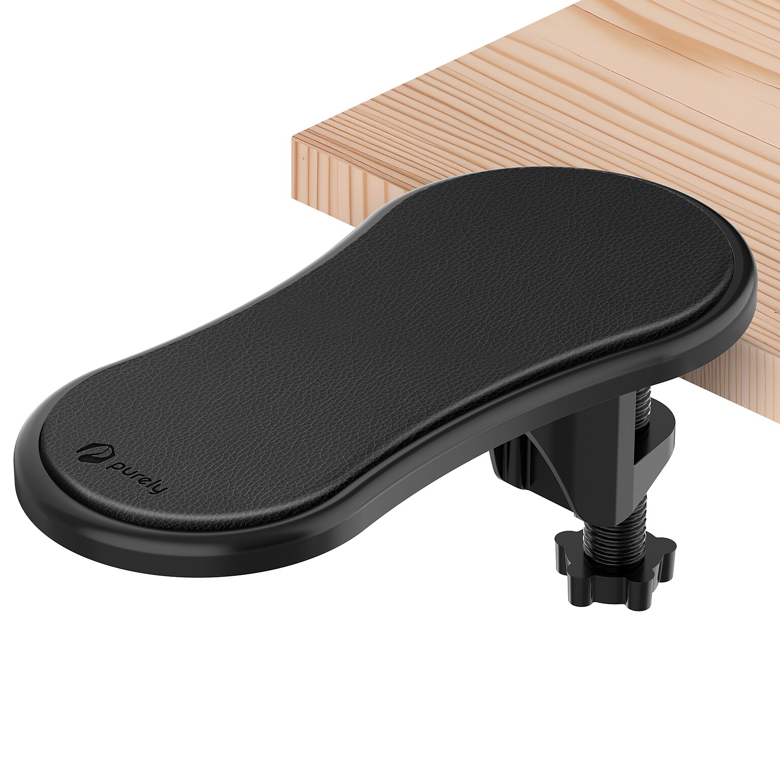 Purely E5620 Ergonomic Arm Rest/Elbow Support for Desk, 180° Adjustable Computer Desk Support Extender, Black (PARE5620)