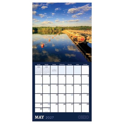 2027 TF Publishing Ohio 10 x 12 Monthly Wall Calendar, Multicolored (27-1040)